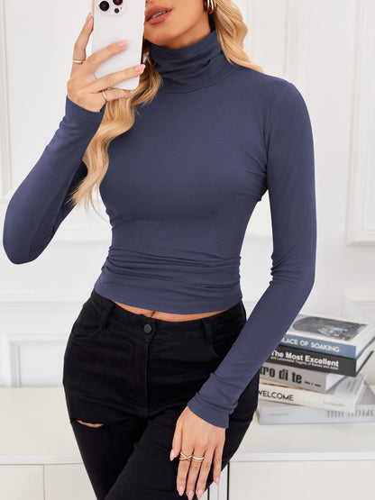 VRCÔMFY Turtleneck Top: Slim, Form-Fitting for Effortless Chic