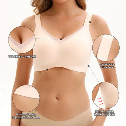 VRCÔMFY Woven Bliss Wireless Bra - Comfort & Lift for Women （WB）
